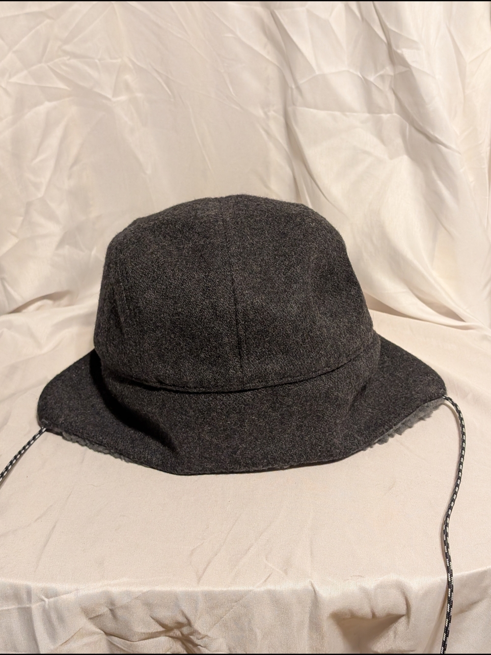 Patagonia Gray Wool Blend With Fleece Earflap Cap - Picture 3 of 7
